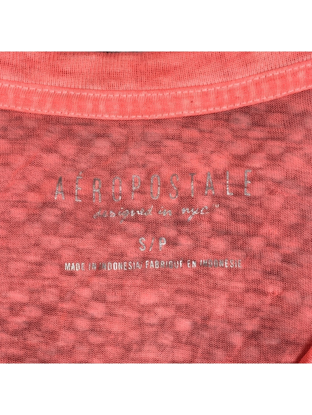 Aéropostale Women's Coral V-Neck Short Sleeve T-Shirt Size S/P‎